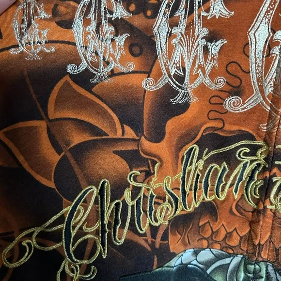 Vintage Christian Audigier Ed Hardy Full Zip Sweatshirt Men’s XL - Picture 10 of 15